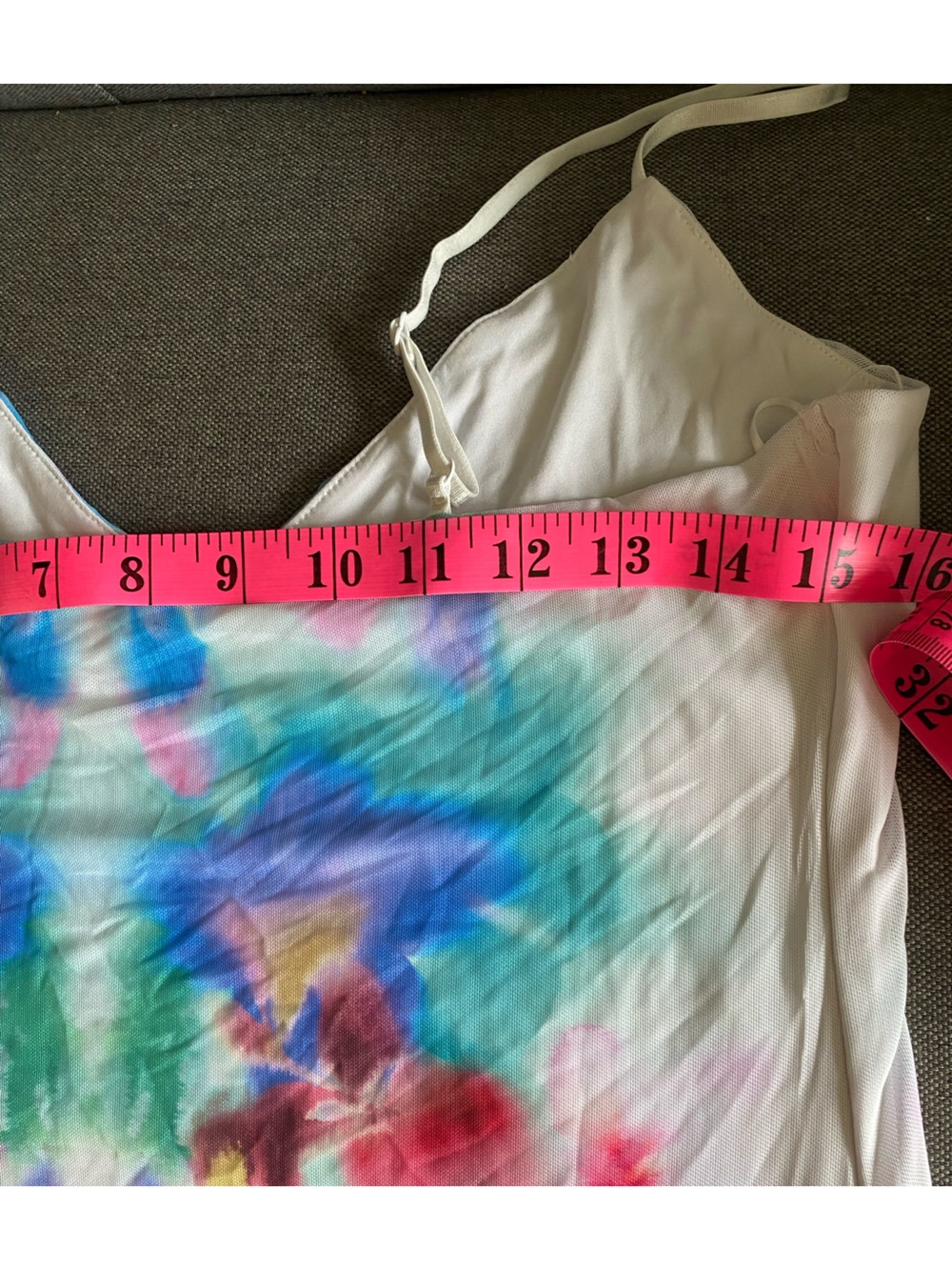 New AFRM Pastel Watercolor Maxi Dress - White with Blue, Pink, Green large - Picture 4 of 7